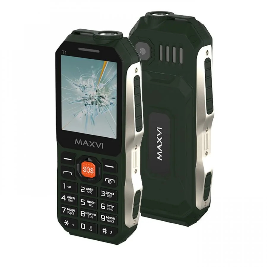 

Мобильный телефон Maxvi T1 (зеленый), T1