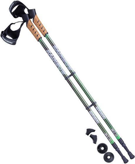 

Палки для скандинавской ходьбы Berge Starfall 77-135 черный/ярко-зеленый, Starfall 77-135