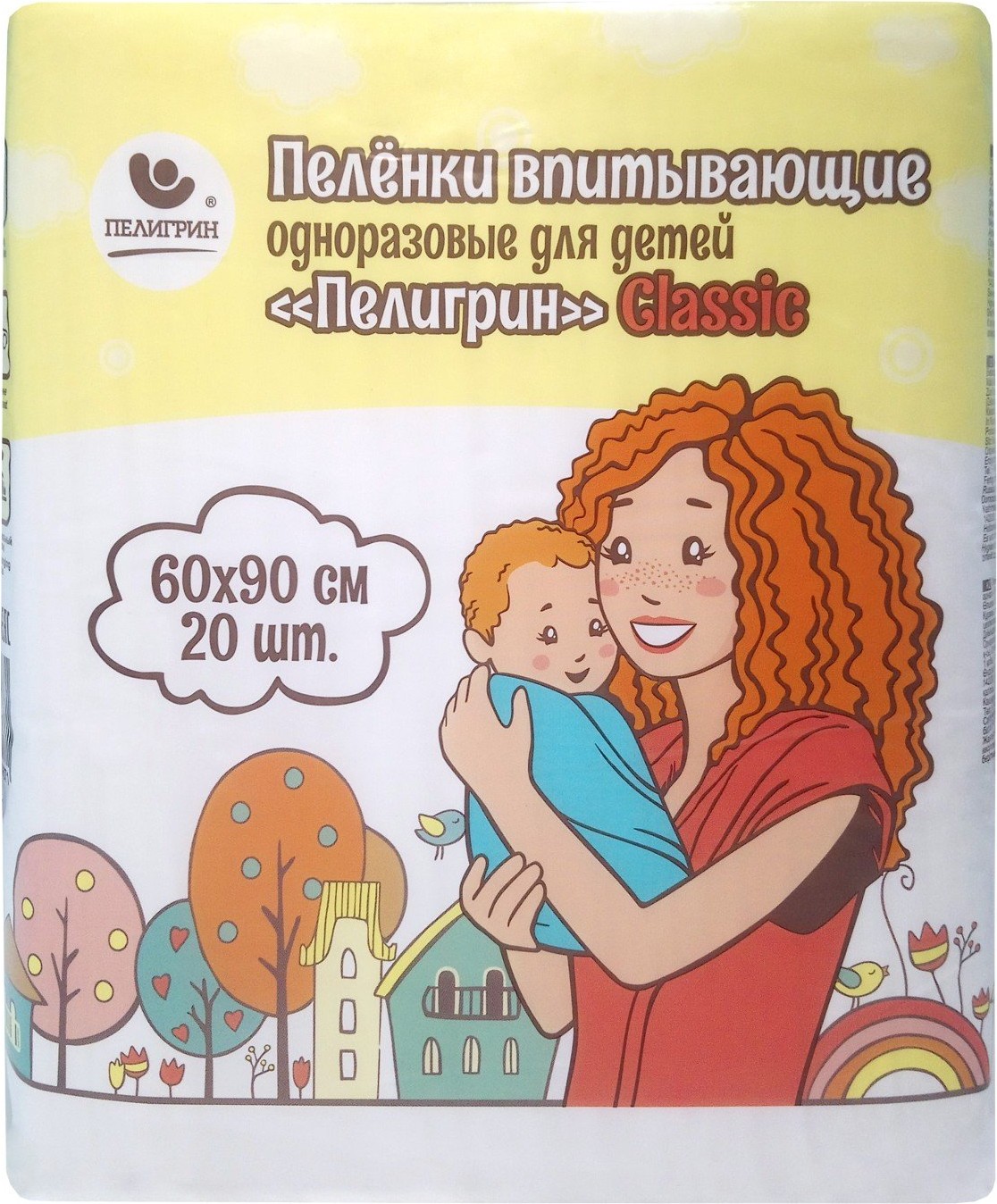 

Пеленка Пелигрин Classiс 60x90 CL90/20 20шт