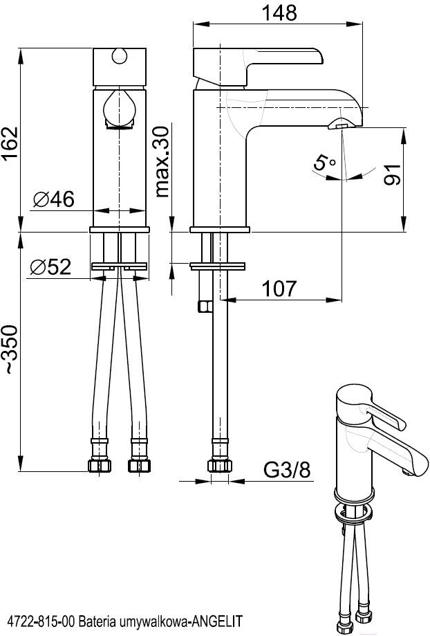 

Смеситель Armatura Angelit 4722-815-00, Angelit 4722-815-00
