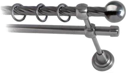 

Карниз Lm Decor Шар малый 124 2р витой 2м антрацит, Шар малый 124 2р витой 16мм 2.0м
