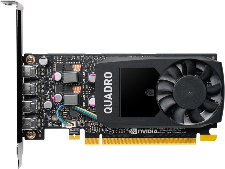 

Видеокарта PNY VGA Nvidia Quadro P1000 4GB GDDR5, Видеокарта PNY Quadro P1000 V2 4GB GDDR5 (VCQP1000V2-SB)