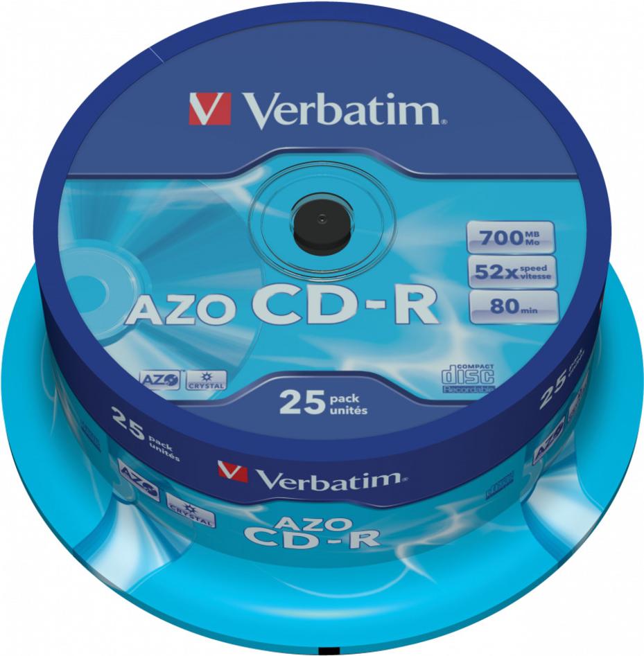 

Оптический диск Verbatim CD-R 700Mb 52x 25 шт Cake Box [43352], CD-R 700Mb 52x 25 шт Cake Box