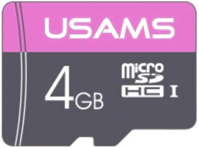

Карта памяти Usams MicroSDHC 4Gb Class 10 US-ZB100 розовый [ZB100TF01], Карта памяти Usams US-ZB100 TF High Speed Card 4GB
