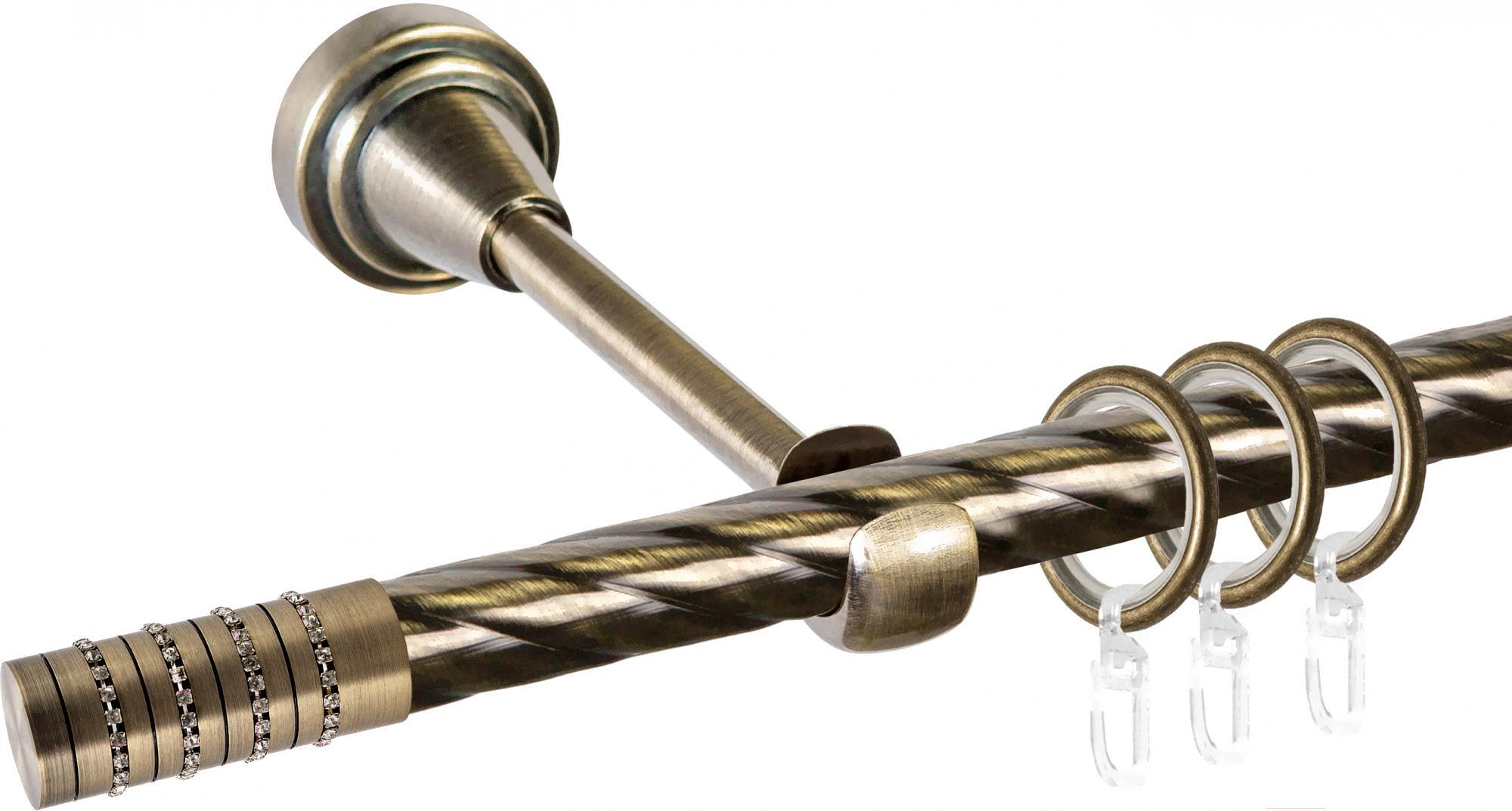 

Карниз АС ФОРОС Grace D16K составной + наконечники Крис 2.8м антик