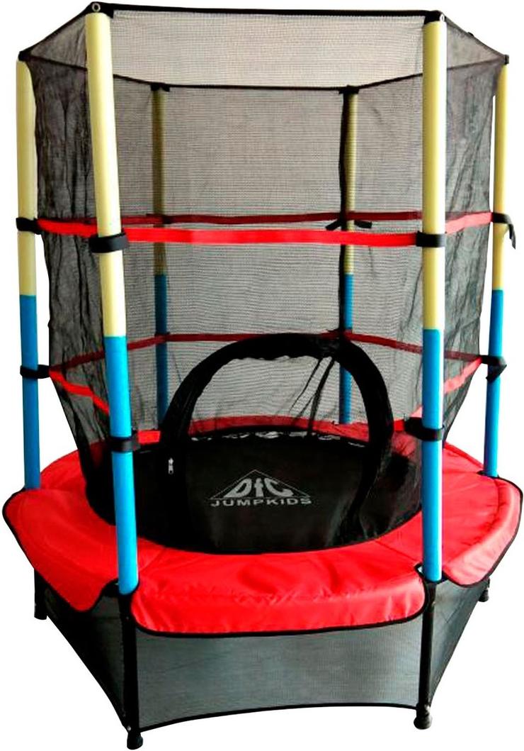 

Батут DFC JUMP KIDS 55 сетка 137 см красный/желтый/синий [55INCH-JD-RYB], JUMP KIDS 55 сетка 137 см