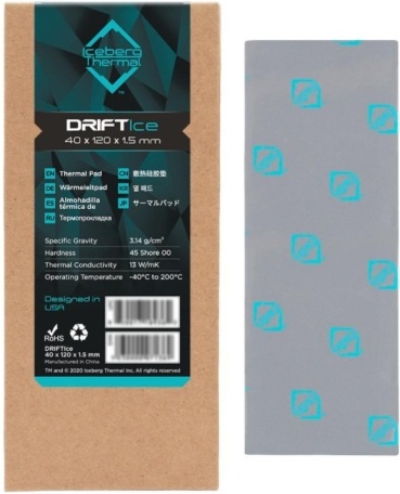 

Термопрокладка Iceberg Thermal DRIFTIce 120x40x1.5 мм (DRIFTICE15-B0A)