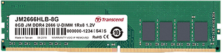 

Оперативная память DDR4 Transcend JM2666HLB-8G, Оперативная память Transcend JetRam 8GB DDR4 PC4-21300 (JM2666HLB-8G)