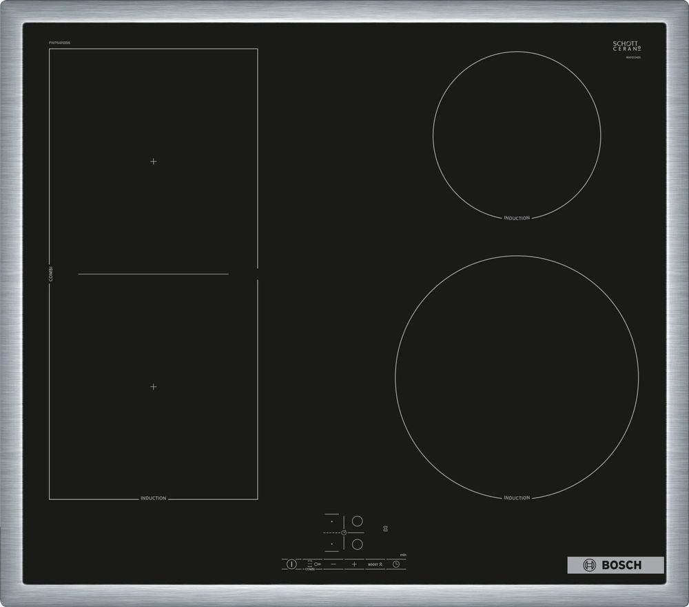 

Варочная панель Bosch PWP64RBB6E, Индукционная варочная панель Bosch PWP64RBB6E