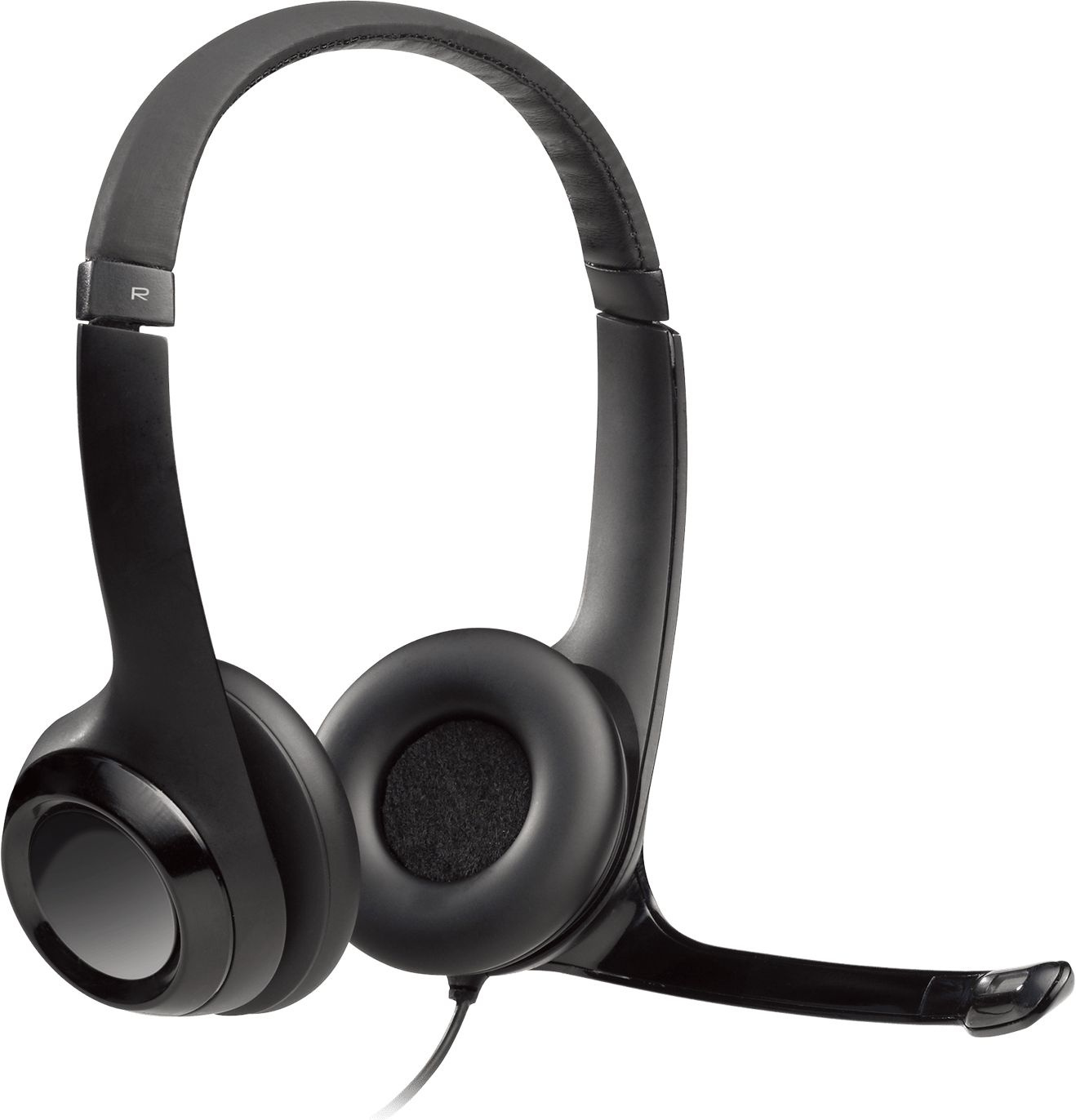 

Hаушники с микрофоном Logitech H390 черный (981-000014)