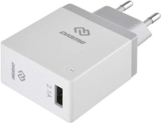 

Зарядное устройство Digma USB 2.1A White [DGWC-1U-2.1A-WG], USB 2.1A