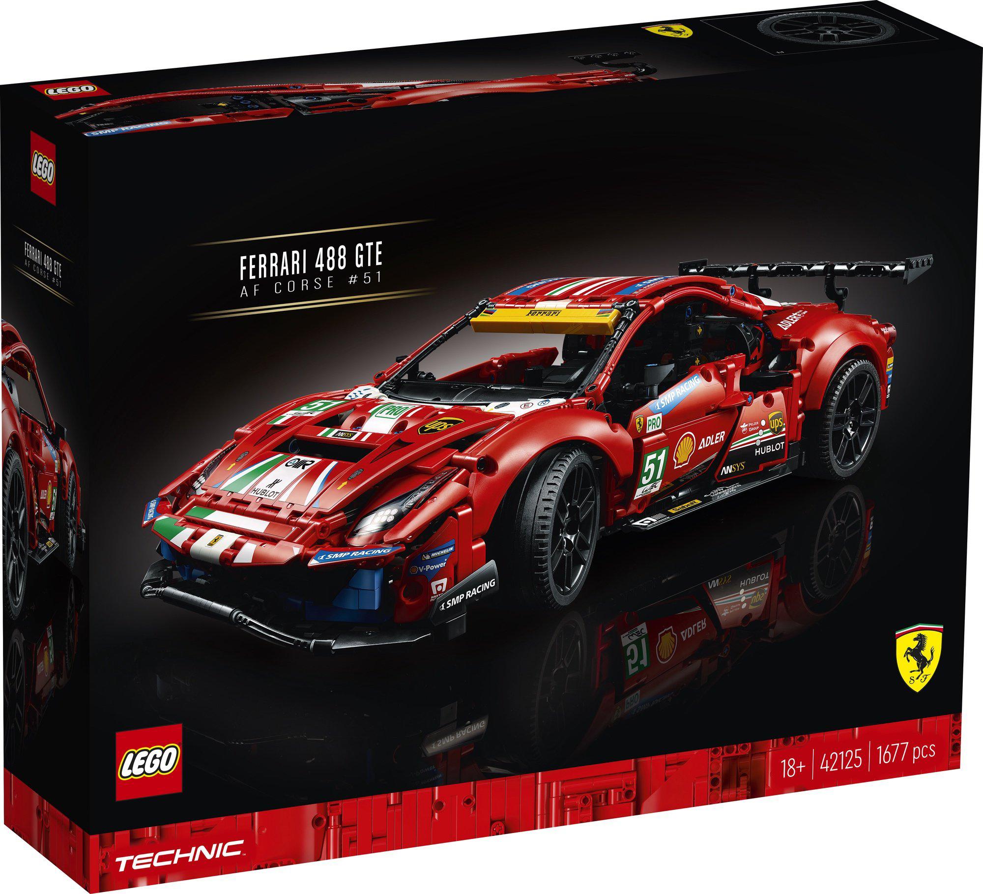 

Конструктор LEGO Technic Ferrari 488 GTE AF Corse 51 [42125], Конструктор LEGO Technic Ferrari 488 GTE AF Corse 51 42125