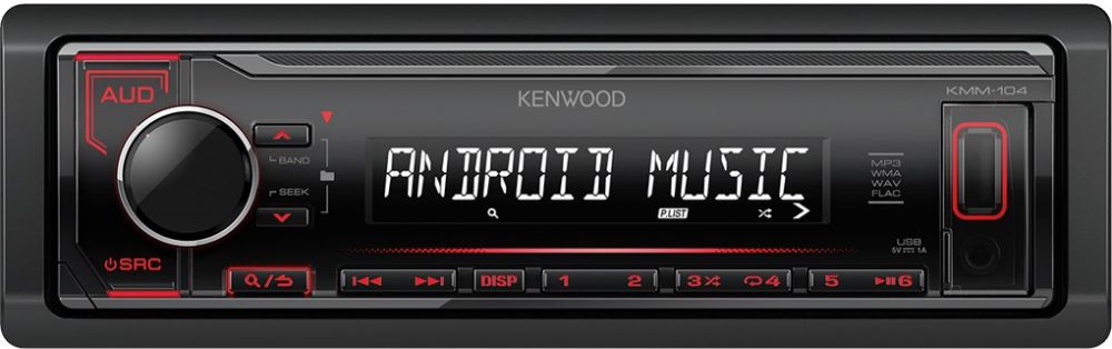 

USB-магнитола Kenwood KMM-104RY, Автомагнитола Kenwood KMM-104RY