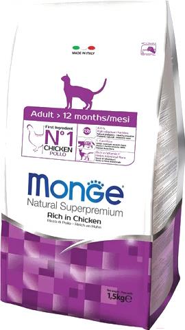 

Корм для кошек Monge Daily Line Adult Rich in Chicken 1.5кг, Daily Line Adult Rich in Chicken 1.5кг