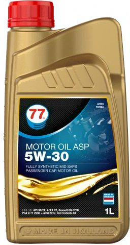 

Масло моторное синтетическое 77 Lubricants Motor Oil Synthetic ASP 5W-30 1л (707804)