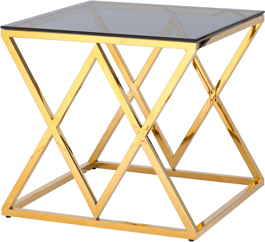 

Журнальный столик Stool Group Инсигния smoke/золото [EET-026-TG-SK], Журнальный столик Stool Group Инсигния EET-026-TG-SK smoke/золото