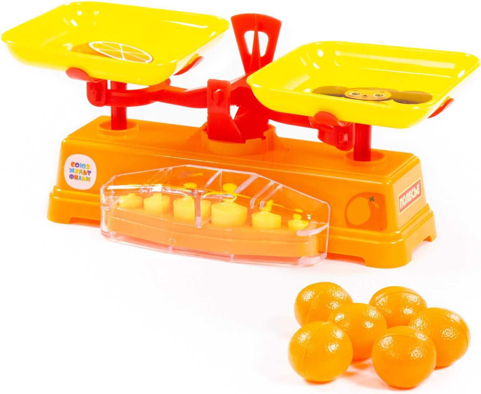 

Игровой набор Полесье Весы Чебурашка и крокодил Гена + 6 апельсинов [84262], Игровой набор Полесье Весы Чебурашка и крокодил Гена + 6 апельсинов 84262
