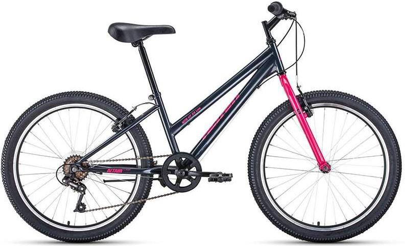 

Велосипед Altair MTB HT 24 low 14 серый/розовый, MTB HT 24 low 14