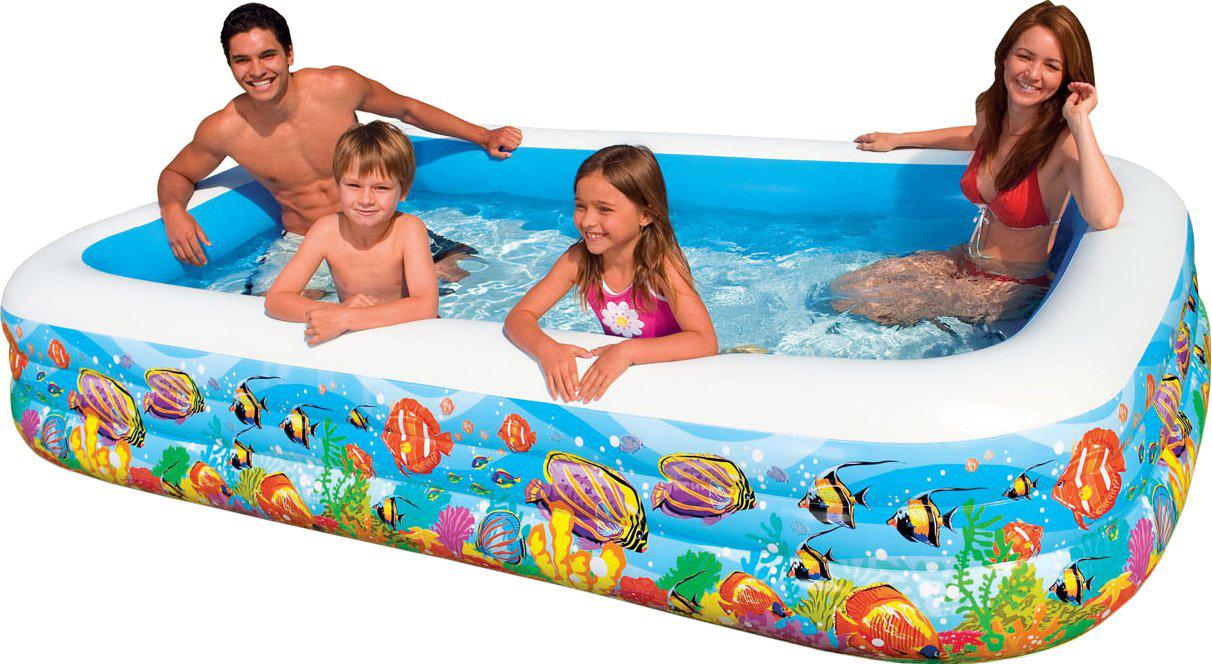 

Надувной бассейн Intex Swim Center Tropical Reef 58485 305x183x56, Swim Center Tropical Reef 305x183x56