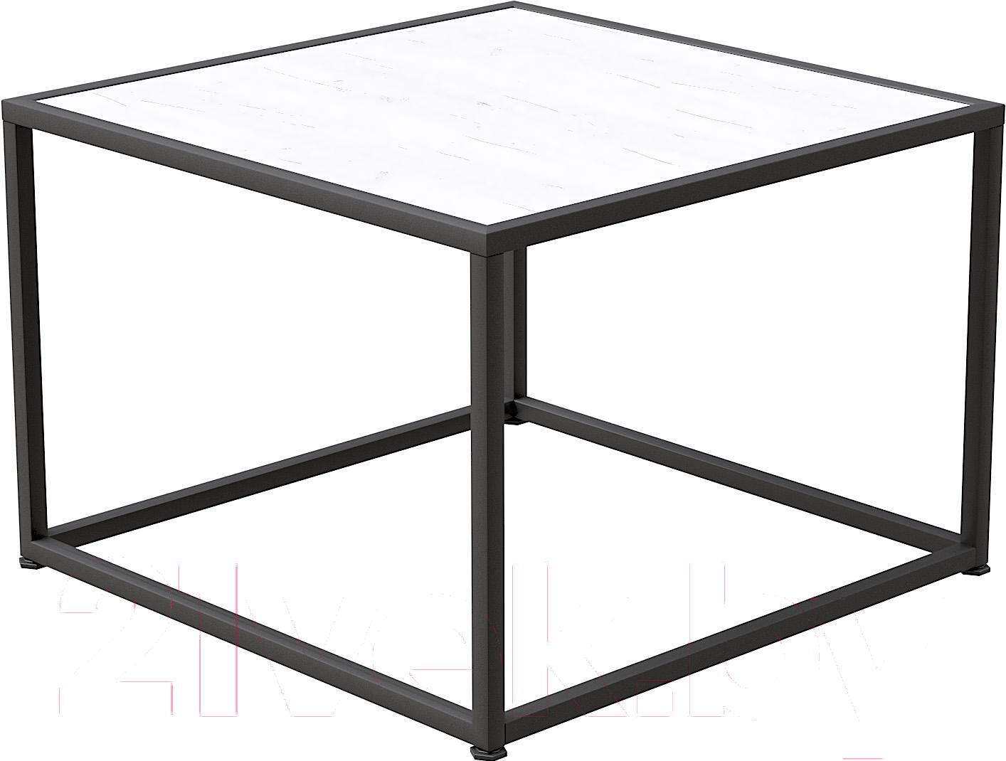 

Журнальный столик Millwood Art-3.2 L 65х65х60 дуб белый Craft/металл черный