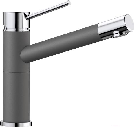 

Смеситель Blanco Alta Compact Silgranit темная скала [518810], Alta Compact Silgranit