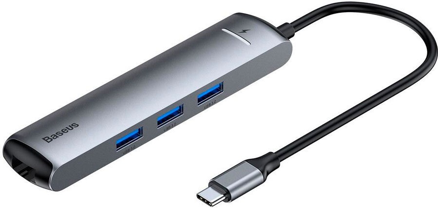 

USB-хаб Baseus mechanical eye Six-in-one smart хаб (Type-C to PD of HDMIUSB3.03RJ45 Ethernet port) [CAHUB-J0G], USB-хаб Baseus mechanical eye Six-in-one smart хаб (Type-C to PD of HDMIUSB3.03RJ45 Ethernet port) CAHUB-J0G