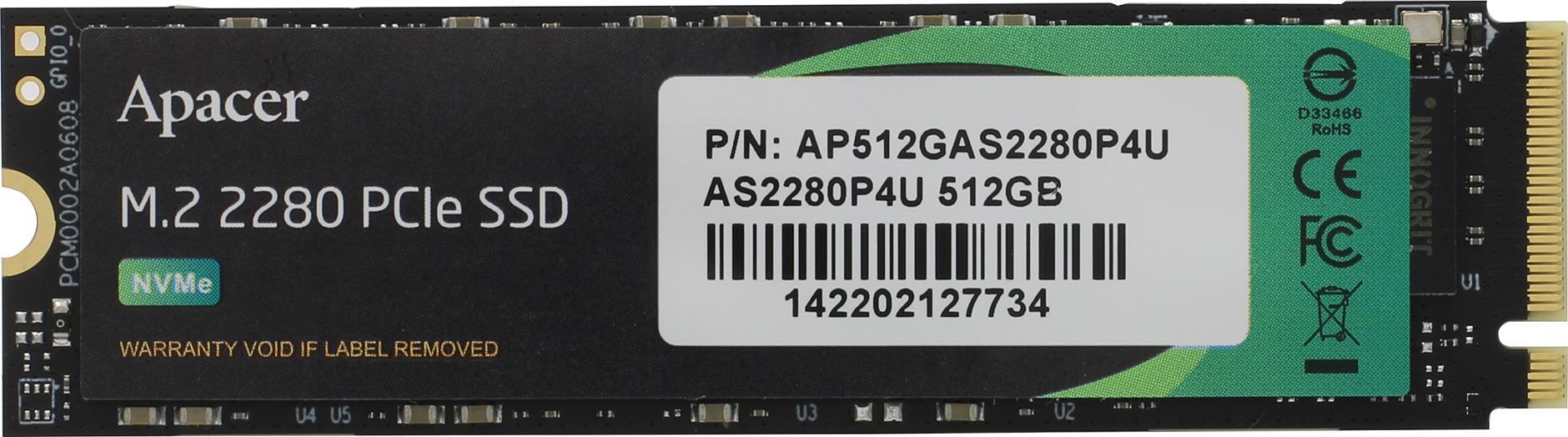 

SSD диск Apacer AS2280P4U 512GB (AP512GAS2280P4U-1)