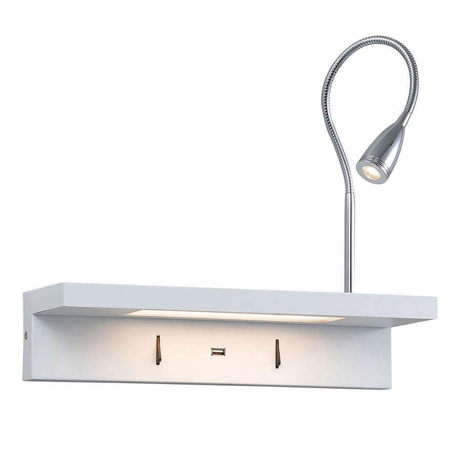 

Светильник NEWPORT L36*H52.5*Sp12 cm LED 1*3W + LED 1*9W Matt white [14901/R], L36*H52.5*Sp12 cm LED 1*3W + LED 1*9W