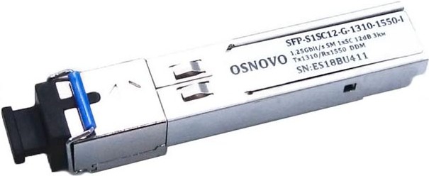 

SFP модуль Osnovo SFP-S1SC12-G-1310-1550-I