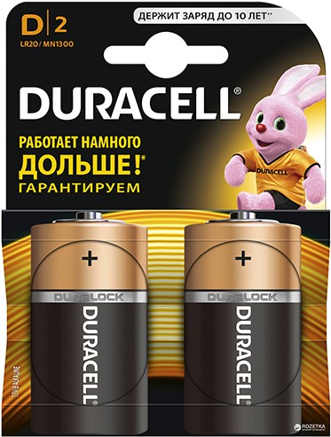 

Батарейка DURACELL LR20/MN1300/D 2BP