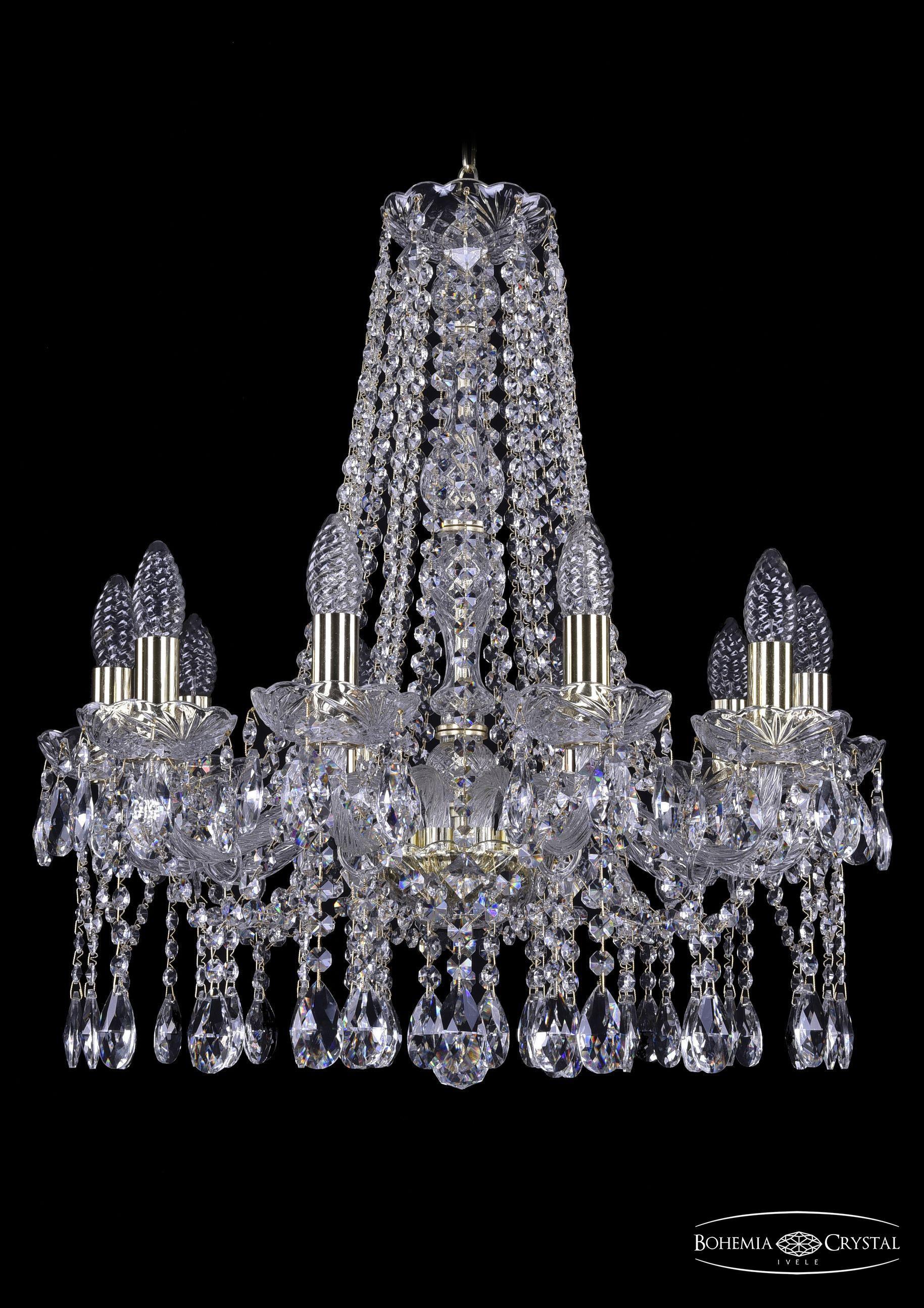 

Подвесная люстра Bohemia Ivele Crystal 1413/10/200/h-60/G