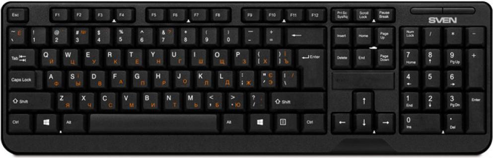 

Клавиатура Sven Comfort KB-C2200W Black, Comfort KB-C2200W