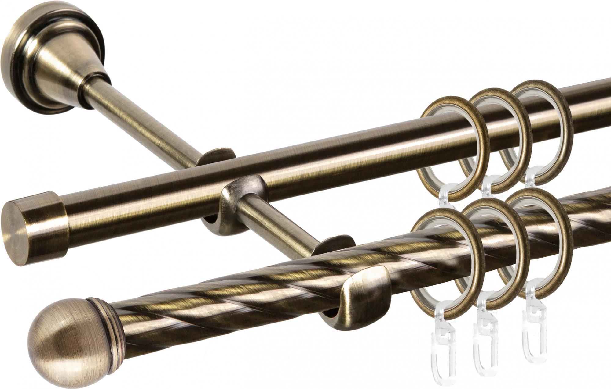 

Карниз АС ФОРОС Grace D16K/16Г + наконечники Сфера 2м антик