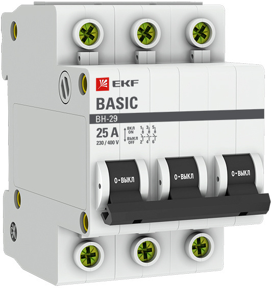 

Выключатель нагрузки EKF 3P 25А ВН-29 EKF Basic [SL29-3-25-bas], Выключатель нагрузки EKF 3P 25А ВН-29 EKF Basic SL29-3-25-bas