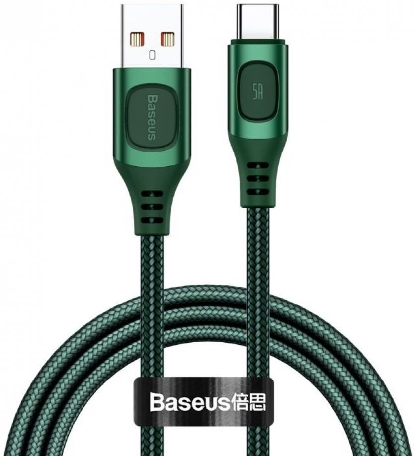 

Кабель для компьютера Baseus CATSS-A06 Green, Кабель Baseus CATSS-A06 Flash Multiple Fast Charge Protocols Convertible Fast Charging Cable USB to Type-C 5A 1m Green (Baseus Flash Multiple Fast Charge Protocols Convertible Fast Charging Cable USB For Type-