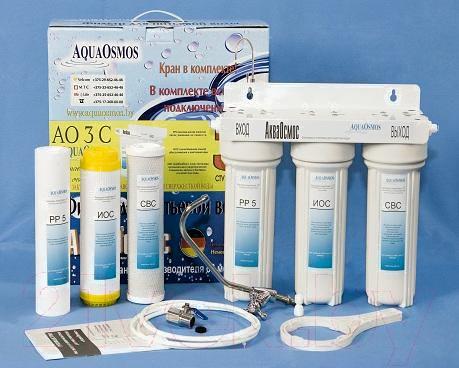 

Фильтр питьевой воды АкваОсмос АО 3 С PP 5 + ИОС + CBC, 3 С PP 5+ИОС+CBC