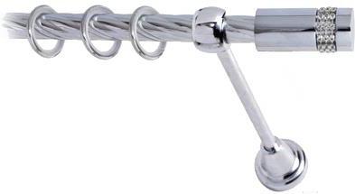 

Карниз Lm Decor Имидж 116 1р витой 1.8м хром, Имидж 116 1р витой 16мм 1.8м