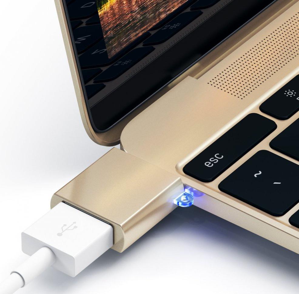 

Адаптер Satechi ST-TCUAG золотой [ST-TCUAG], USB Type-C USB Adapter USB-C to USB 3.0. Type-C USB Adapter
