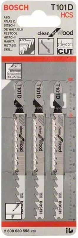 

Пилка для лобзика Bosch T 101 D HCS 3 шт [2.608.630.558], Пилка для лобзика Bosch T 101 D HCS 3 шт 2.608.630.558