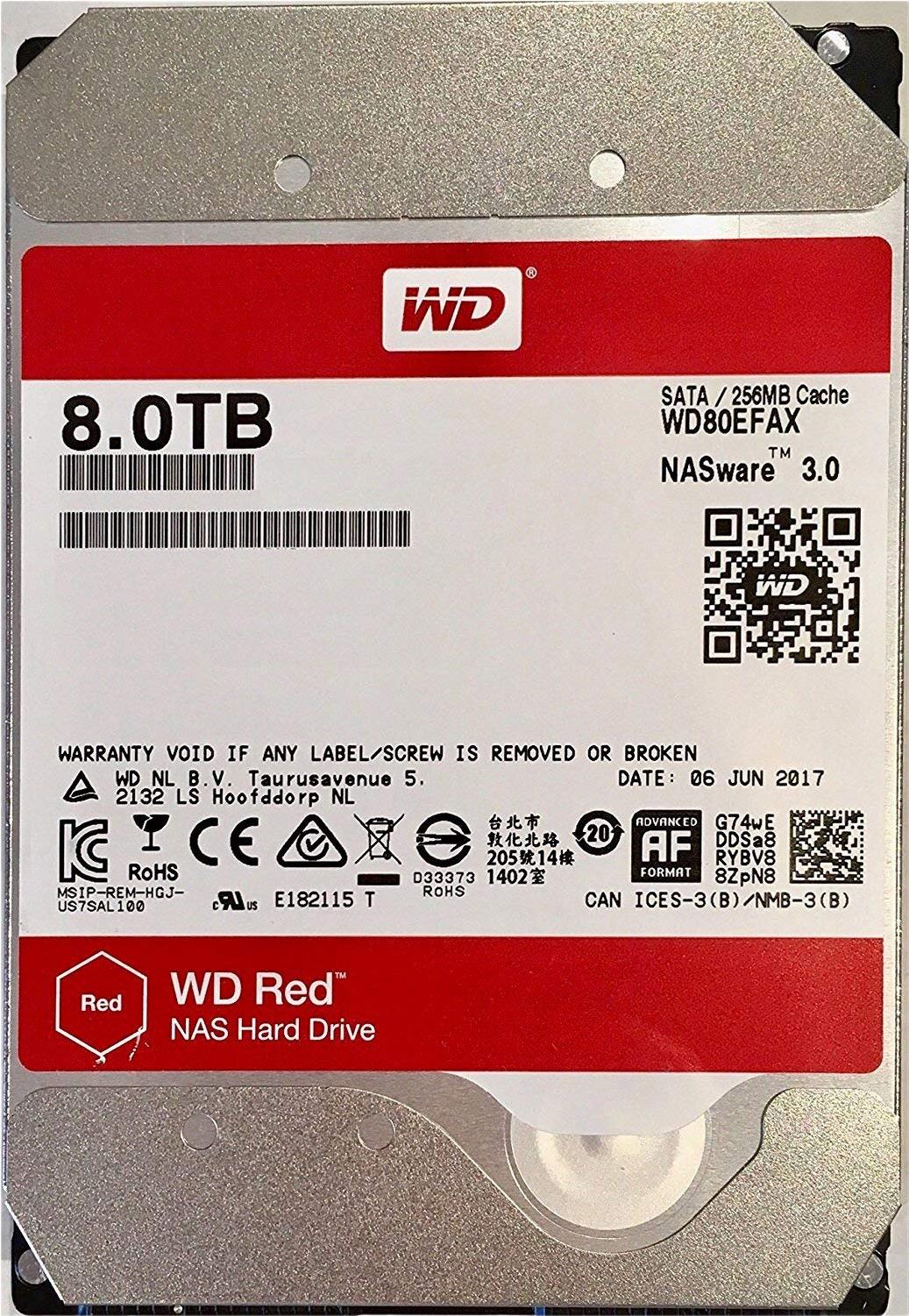 

Жесткий диск WD Red 8TB WD80EFAX, Red 8TB