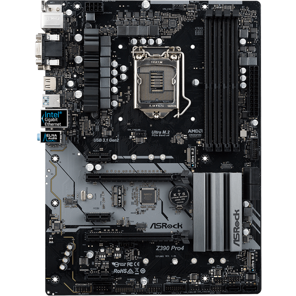 

Материнская плата ASRock Z390 PRO4, Z390 PRO4