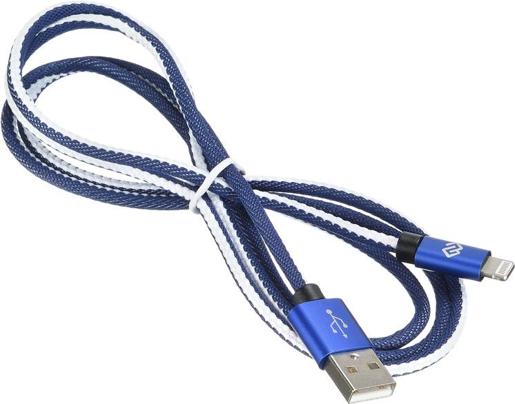 

Кабель Digma USB A(m) Lightning (m) 1.2м синий, USB A(m) Lightning (m) 1.2м