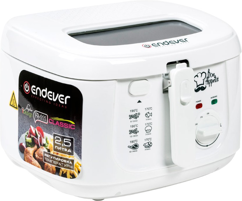 

Фритюрница Endever Skyline FR-111, Фритюрница Endever Skyline FR-111 белый