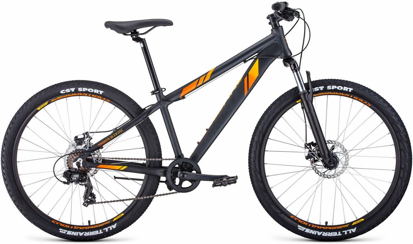 

Велосипед Forward Toronto 26'' 2.0 disc 14 дюймов 2020 черный [RBKW0M667002], Toronto 26 2.0 disc 2020 14 дюймов