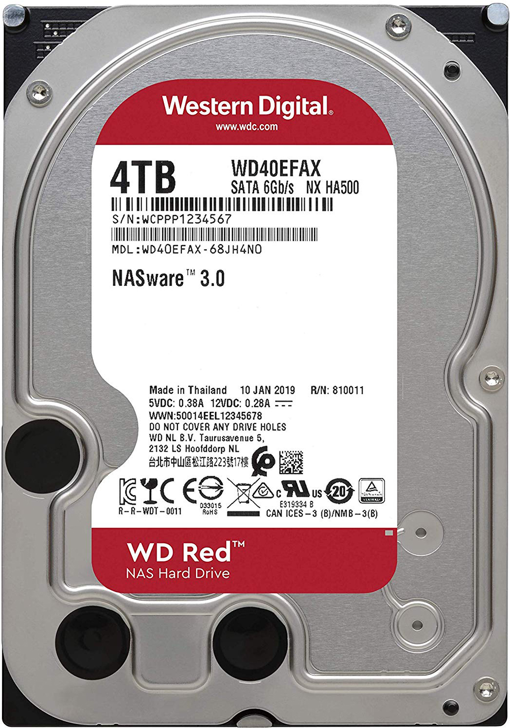 

Жесткий диск WD 4Tb Red [WD40EFAX], Жесткий диск WD Red 4TB WD40EFAX