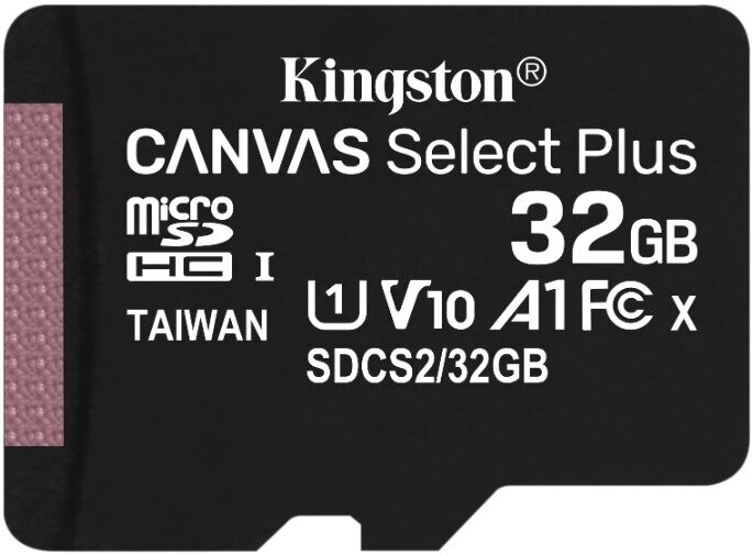 

Карта памяти Kingston microSDHC 32GB microSDXC Class10 Class10 UHS-I Canvas Select up 100MB/s [SDCS2/32GBSP], (SDHC-micro 32Gb Kingston SDCS2/32GBSP Class10)
