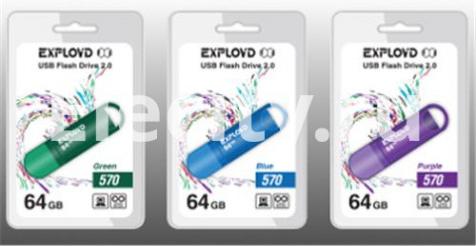 

Usb flash Exployd 570 64GB зеленый [EX-64GB-570-Green], 570 64GB