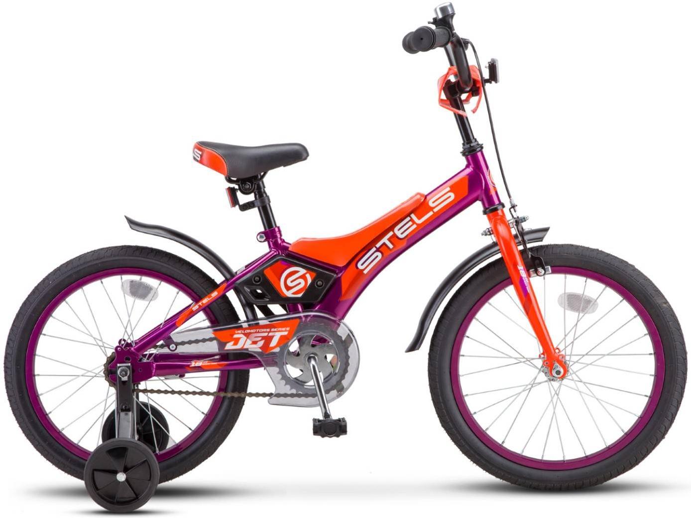 

Велосипед детский Stels Jet 16'' Z010 2018 фиолетовый/оранжевый, Jet 16 Z010 2018