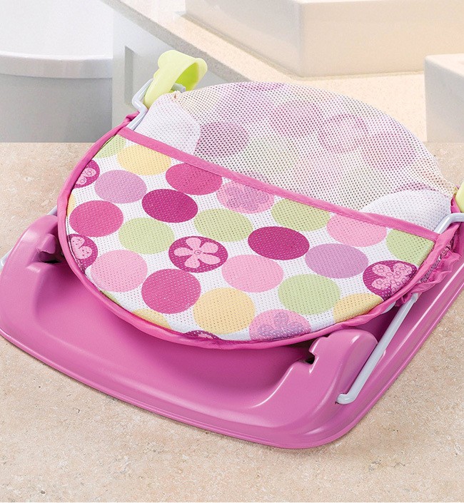 

Горка для купания Summer Infant Deluxe Baby Bather с подголовником розовый