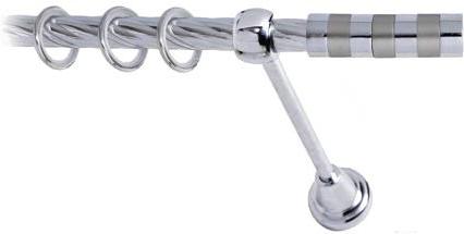 

Карниз Lm Decor Жезл 060 1р витой 1.6м хром, Жезл 060 1р витой 16мм 1.6м